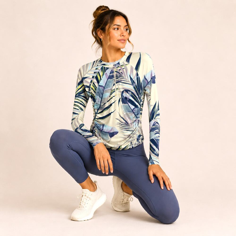 Calia by Carrie Underwood Long Sleeve Rashguard Top Women's Size S Beach Casual